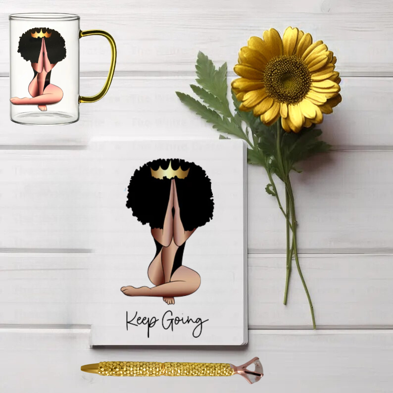 Keep Going Queen 3 - Piece Mug & Journal Set
