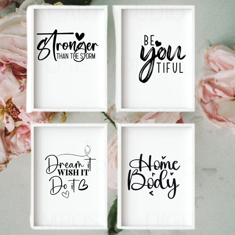 Framed Inspiration Prints (White Frames)