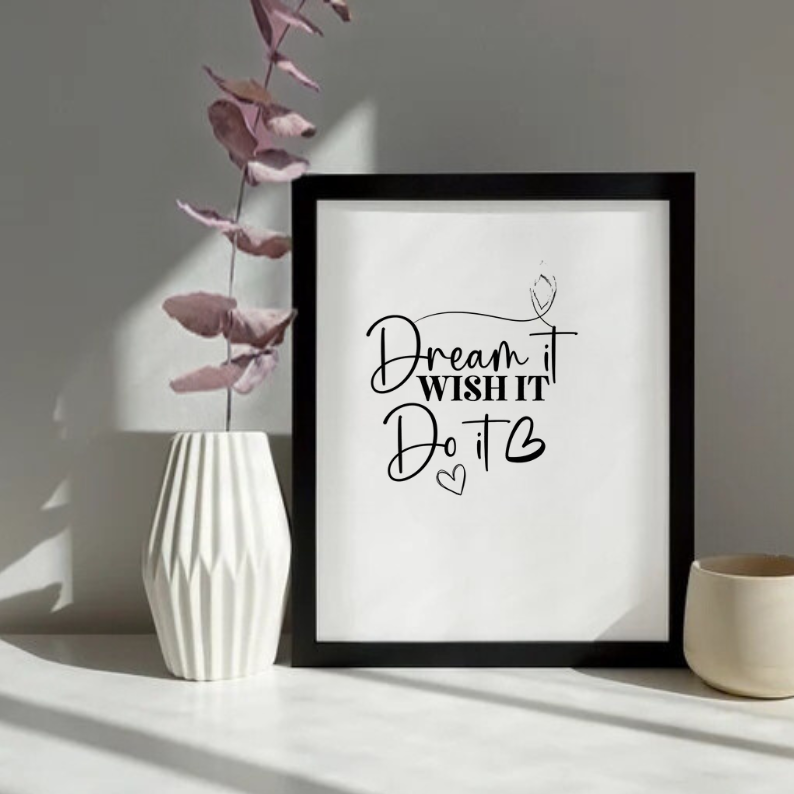 Framed Inspiration Prints - Black Frames