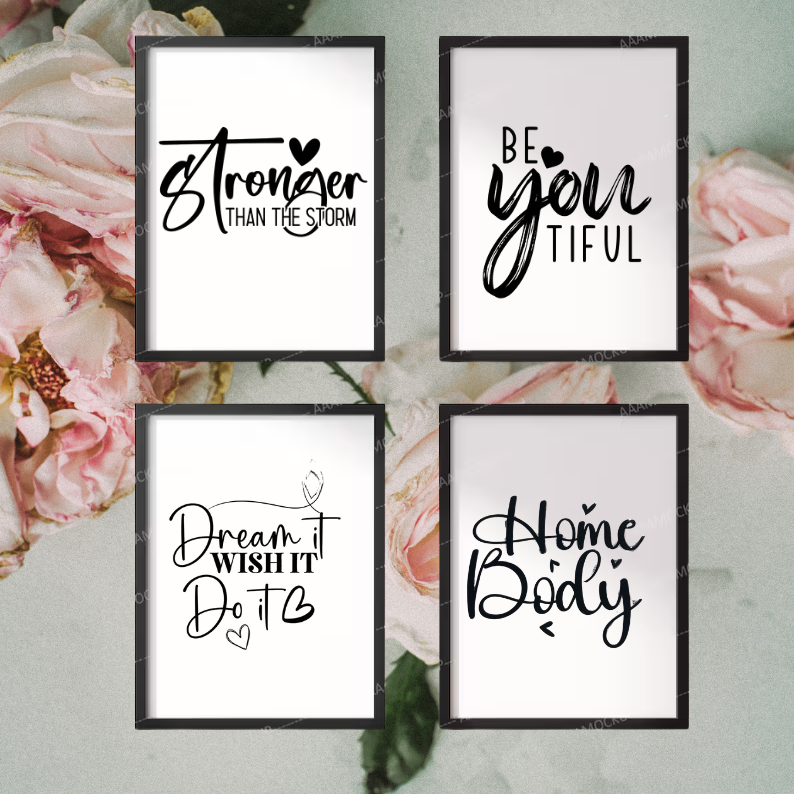 Framed Inspiration Prints - Black Frames